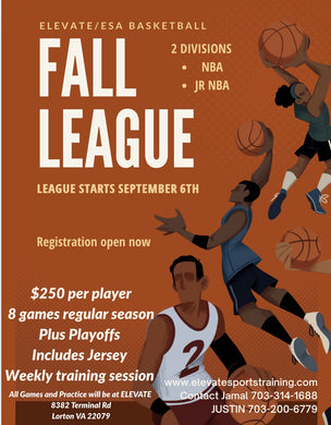 Elevate Fall League 5 on 5 Basketball League, Registration