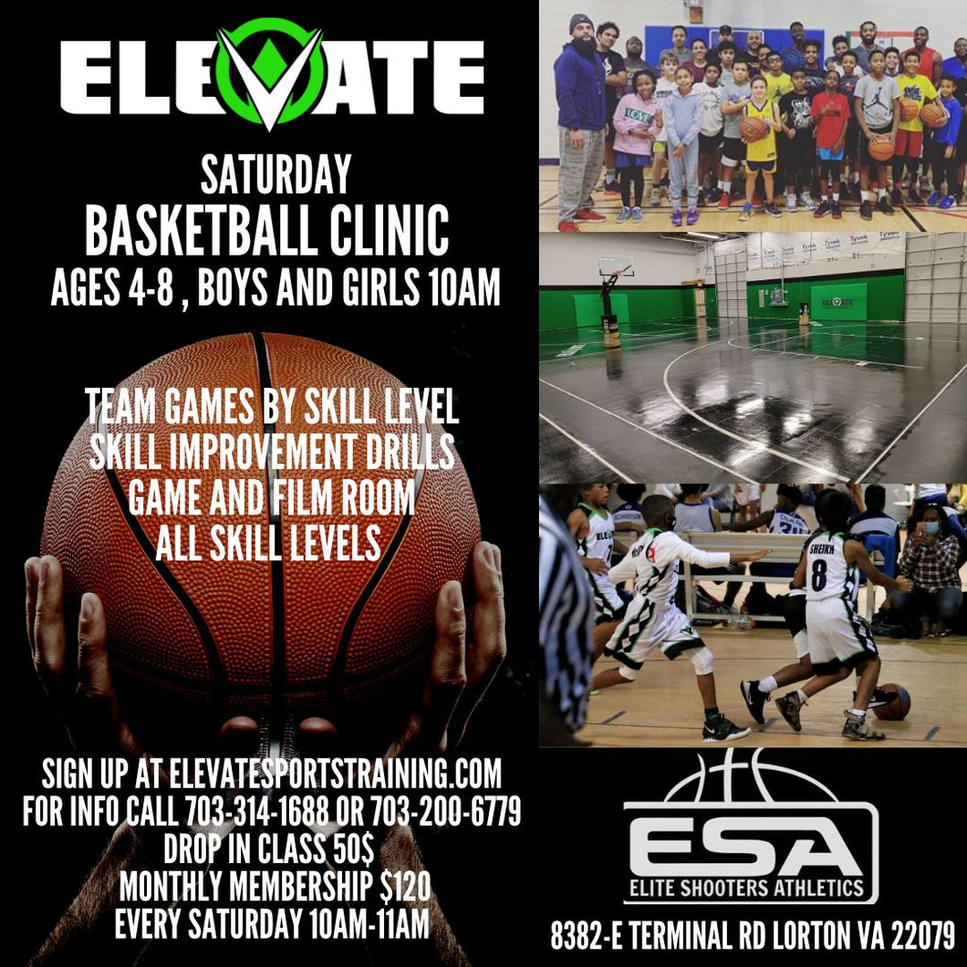 Age 4-8 Saturday Basketball Training  10-11am