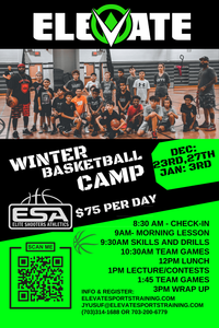 Winter Break Basketball Day Camp 9:00-3:00pm