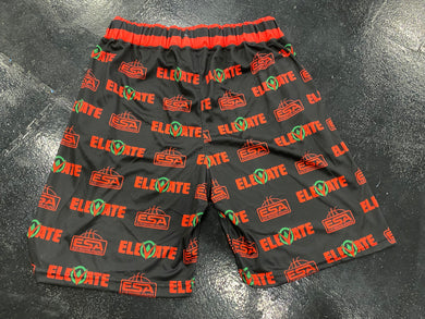 Elevate/ESA United Shorts Full Black with Red